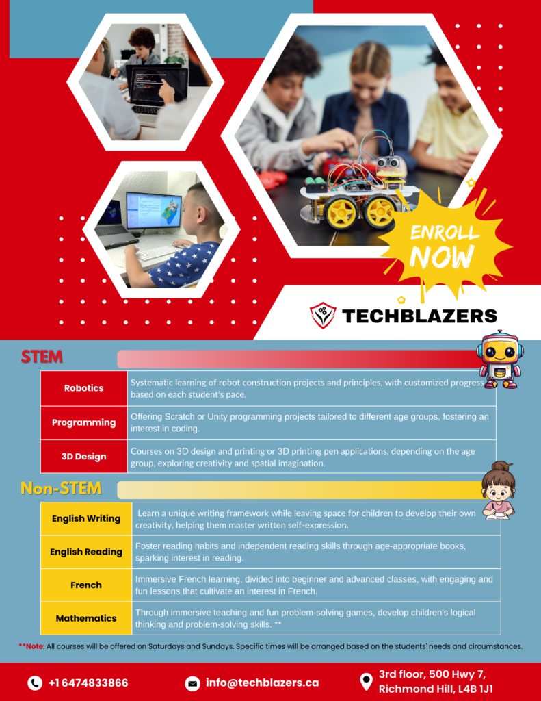 New School Term: TechBlazers Introduces New Premium Weekend Half-Day/Full-Day Classes for 4-8 Year Olds, Limited-Time Early Bird Discount