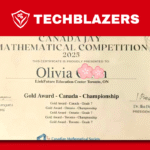 Congratulations | TechBlazers Student Olivia Wins Multiple Gold Awards at the 2025 CJMC!